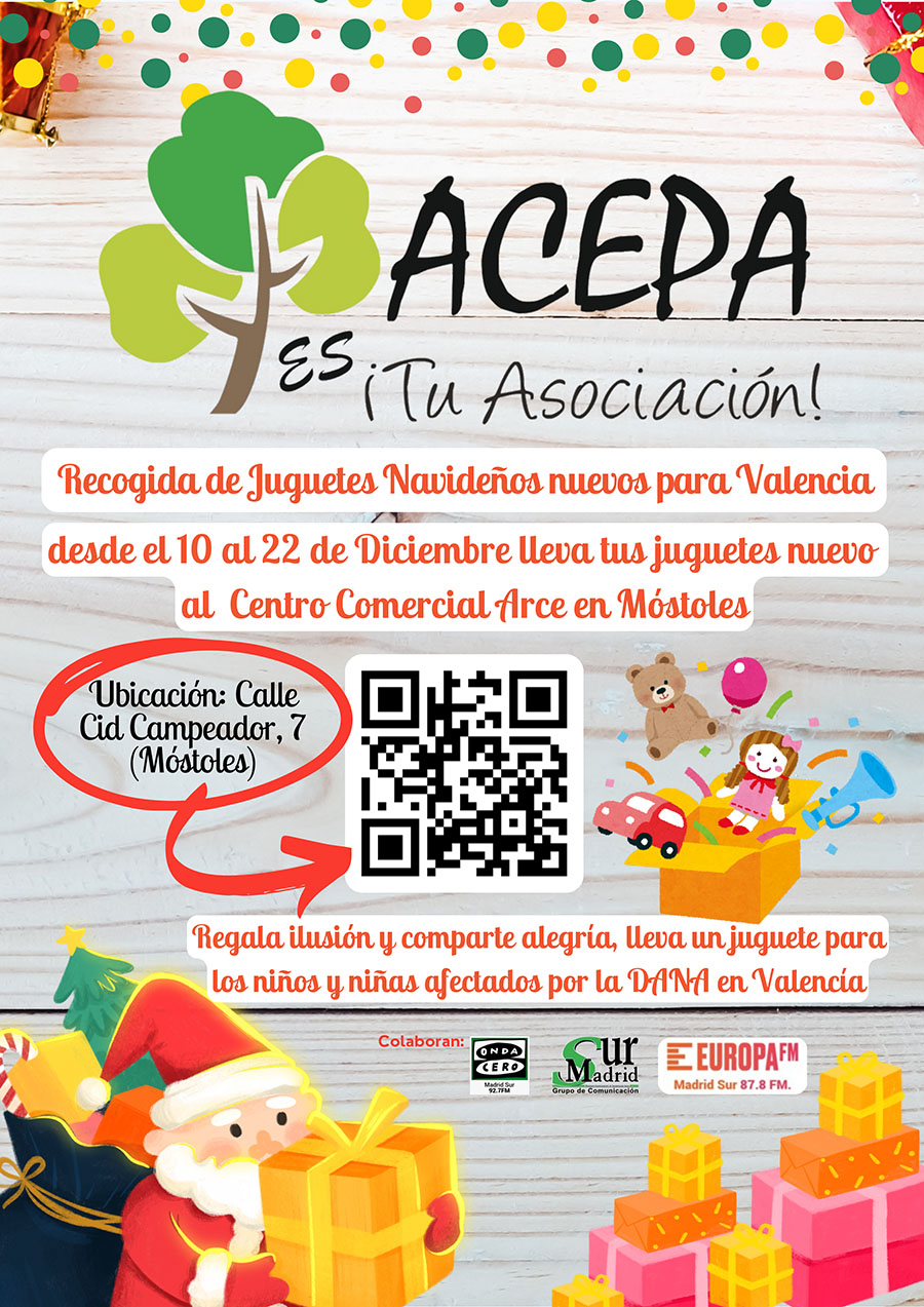 Campaña solidaria de recogida de juguetes nuevos para los niños y niñas afectados por la DANA en Valencia